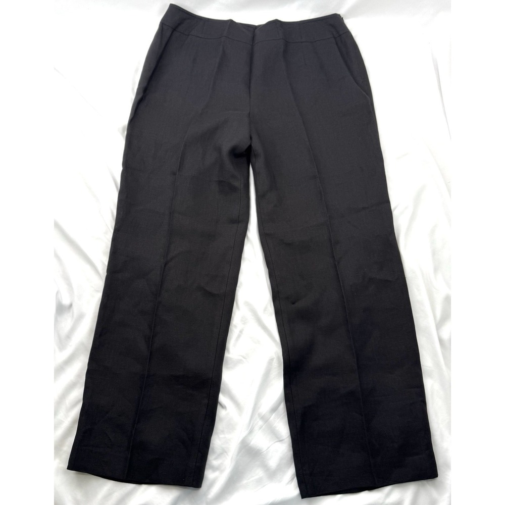 Vintage Irish Linen Wide Leg Trousers Womens 18 Minimalist Luxury Office Capsule